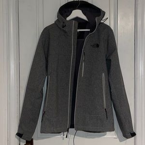 North face Mens Medium Windwall Gray Hooded Coat